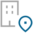 Icon of a building and nav pin