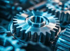 A set of interconnected gears