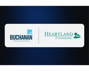 Banner image with Buchanan's logo and Heartland IT's logo announcing the acquisition
